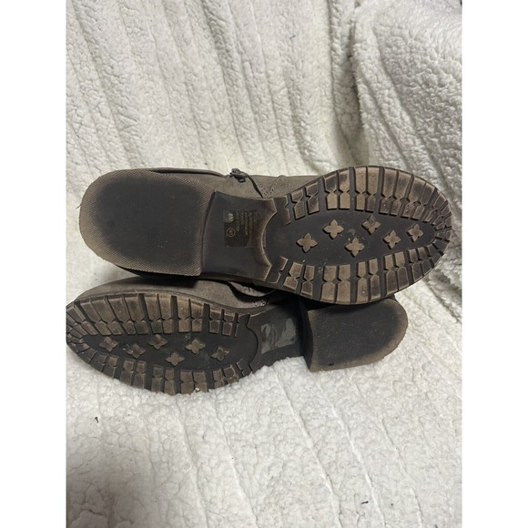 HOT TOMATO Grey Brown Zip Up Western Style Bootie Boot Size 8M Dance Country - Picture 7 of 8